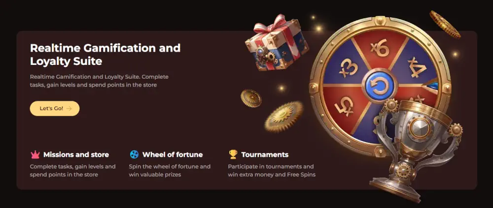 Suite di gamificazione in tempo reale Vinci Spin con ruota della fortuna e premi fedeltà